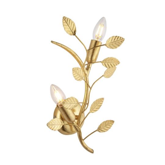 Blackstone Stellarvue 2 lt 145mm x 360mm x 260mm Metal Wall Light Finished In Gold Leaf