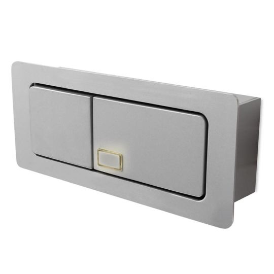 LEDS C4 05-1555-34-34 Estak Aluminium Grey Recessed Wall Light