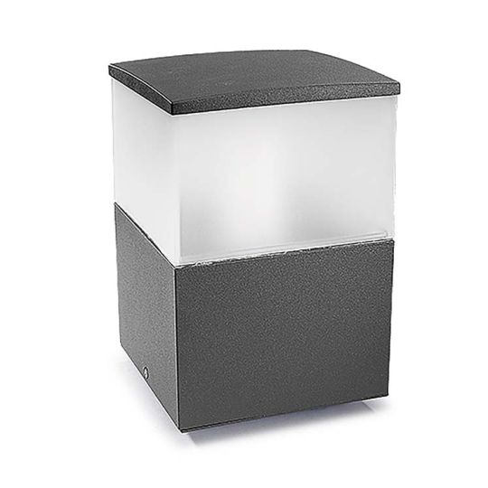 LEDS C4 Lighting - Pedestal Light, Urban Grey, Satin Polycarbonate Glass - 10-9386-Z5-M3