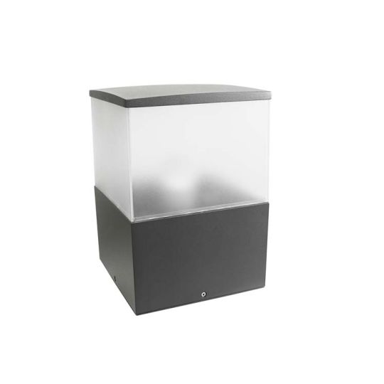 LEDS C4 Lighting - Pedestal Light, Urban Grey, Satin Polycarbonate Glass - 10-9387-Z5-M3