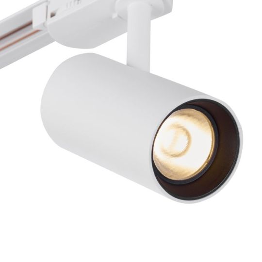 Saxby Coltled Track Head 15W 3000K White 15W in Matt White Paint & Clear Acrylic