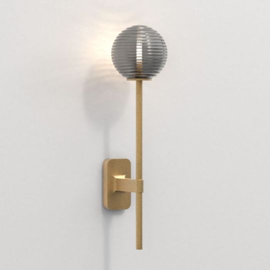 Astro Tacoma Single Grande Bathroom Wall Light in Antique Brass