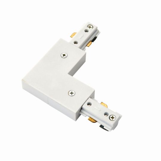 Saxby Track L Connector in White Abs Plastic