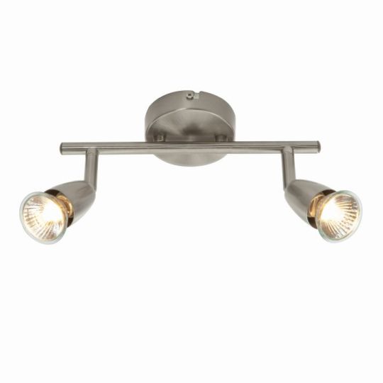 Saxby Amalfi 2Lt Satin Nickel 35W in Satin Nickel Effect Plate