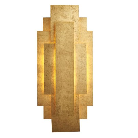 Blackstone Lustrae 2 lt 96mm x 450mm x 200mm Metal Wall Light Finished In Antique Gold Leaf