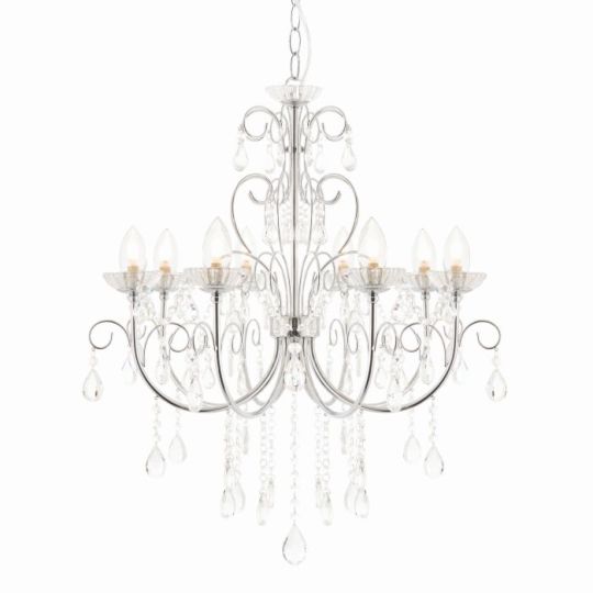 Endon Tabitha 8lt Pendant in Chrome Plate & Clear Crystal