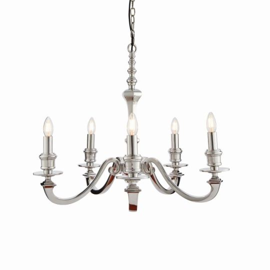 Endon Finsbury 5lt Pendant in Polished Aluminium