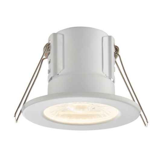 Saxby Shieldeco 800 Ip65 8.5W in Matt White Paint & Clear Acrylic