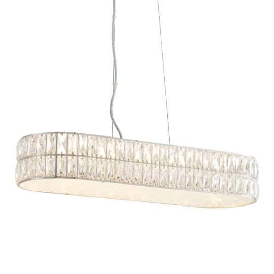 Endon Verina 5lt Pendant in Clear Crystal & Chrome Plate