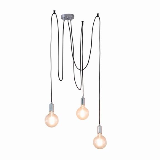 Endon Studio 3lt Pendant in Chrome Plate