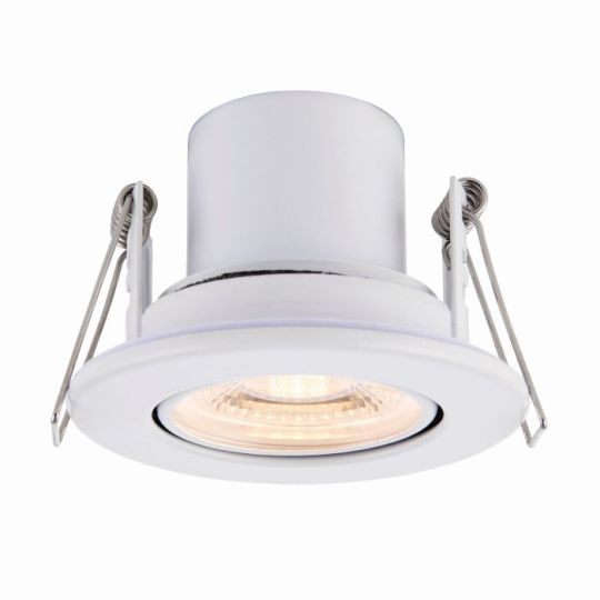 Saxby Shieldeco 800 Tilt 8.5W in Matt White Paint & Clear Acrylic