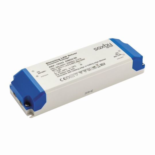 Saxby Led Driver Constant Voltage Dimmable 24V 50W in Opal Pc