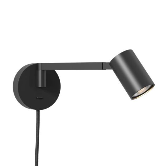 Astro Ascoli Swing Plug In Reading Light in Matt Black