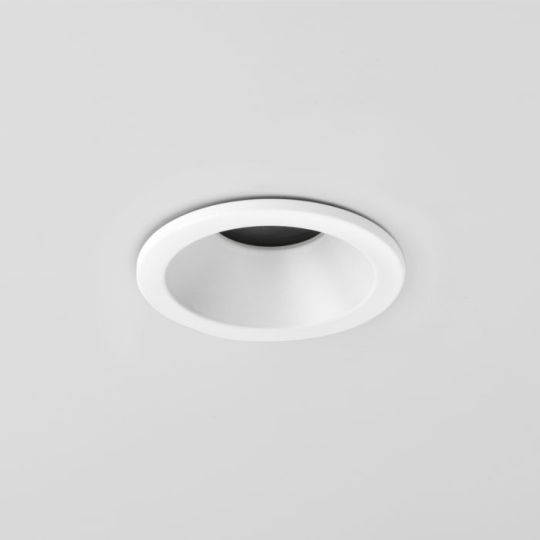 Astro Minima Round Fixed IP65 Bathroom Downlight in Matt White