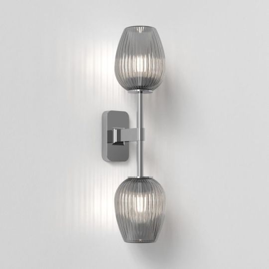 Astro Tacoma Twin Bathroom Wall Light in Polished Chrome