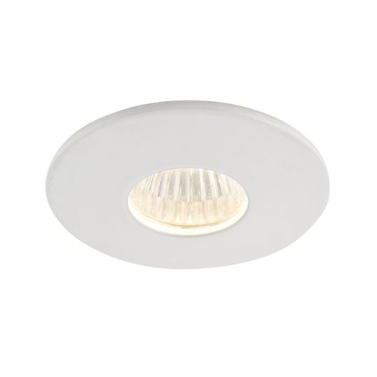 Saxby Lalo 3000K Ip44 4W in Matt White Paint & Clear Acrylic