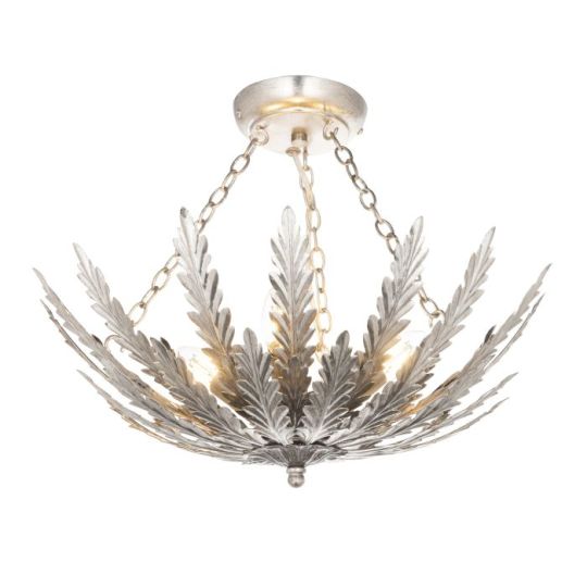 Endon Delphine 3lt Flush in Silver Leaf