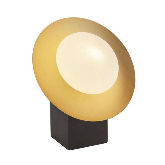 Blackstone Tranquilum 1 lt 220mm x 200mm x 125mm Complete Table Light Finished In Gold & Dark Bronze Finish With Opal Glass