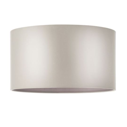 Blackstone Lucencia 1 lt 210mm x 380mm Straight Sided Cylinder Shade Light Finished In Mink Satin Fabric & Matt Antique Brass Plate