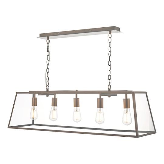 Dar Academy 5 Light Bar Pendant Antique Copper