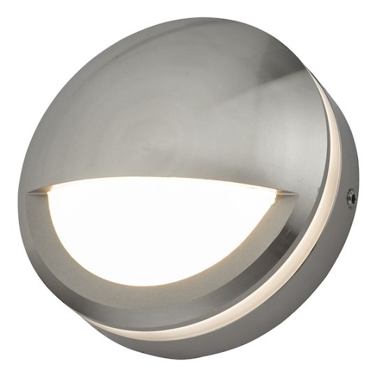 Dar Akos Round Eyelid Outdoor Wall Light Aluminium IP65 LED