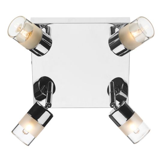 Dar Artemis Bathroom 4 Light Spotlight Polished Chrome Glass IP44