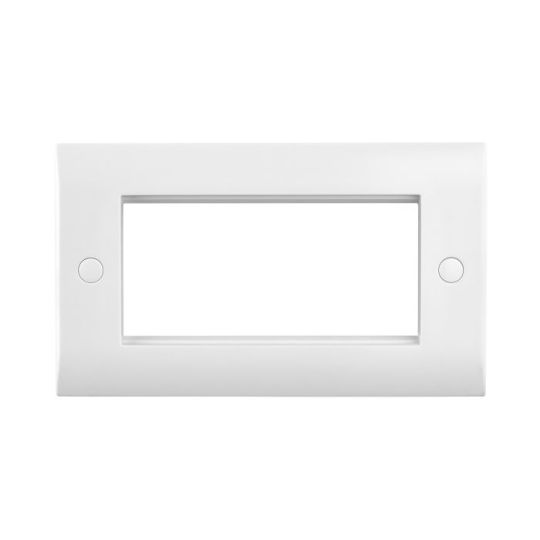 Saxby Curved Edge 2G Modular Faceplate (2 Modules) in White