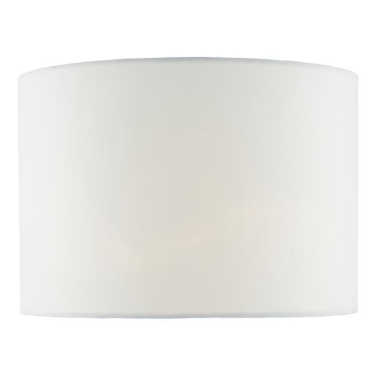 Dar Ciara White Linen Drum Shade 33cm