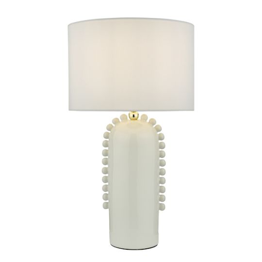 Dar Dolce Table Lamp White Ceramic With Shade