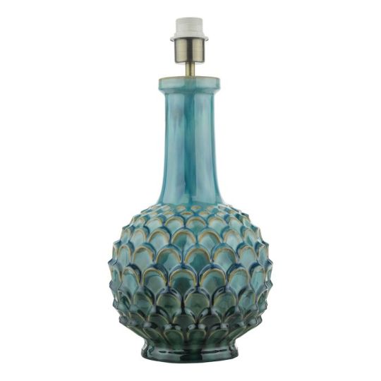 Dar Edlyn Table Lamp Blue Reactive Glaze Base Only