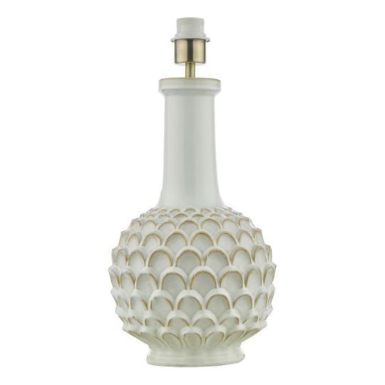 Dar Edlyn Table Lamp White Reactive Glaze Base Only