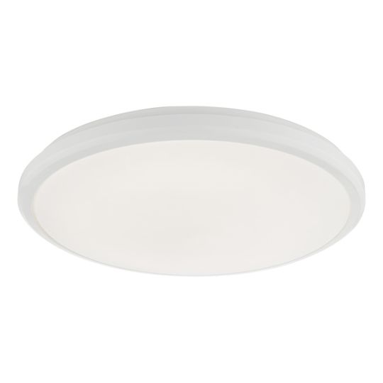 Dar Emmett Bathroom Flush White Acrylic IP44 LED