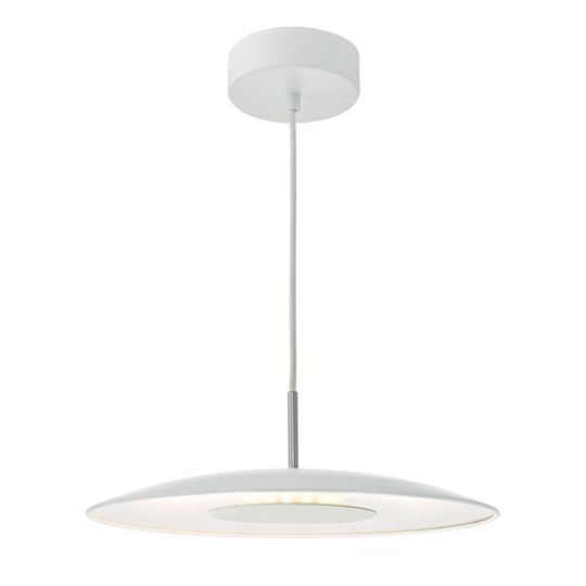 Dar Enoch Pendant White Stainless Steel LED