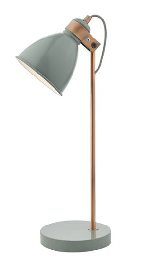 Dar Frederick Task Lamp Grey & Copper