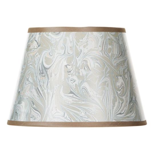 Dar Frida Taupe Marble Pattern Tapered Drum Shade 26cm