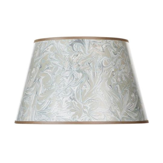 Dar Frida Taupe Marble Pattern Tapered Drum Shade 45cm