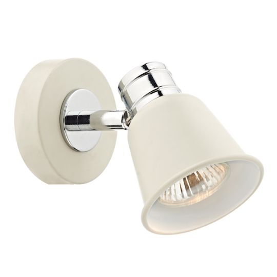 Dar Fry Single Wall Spotlight Cream Polished Chrome