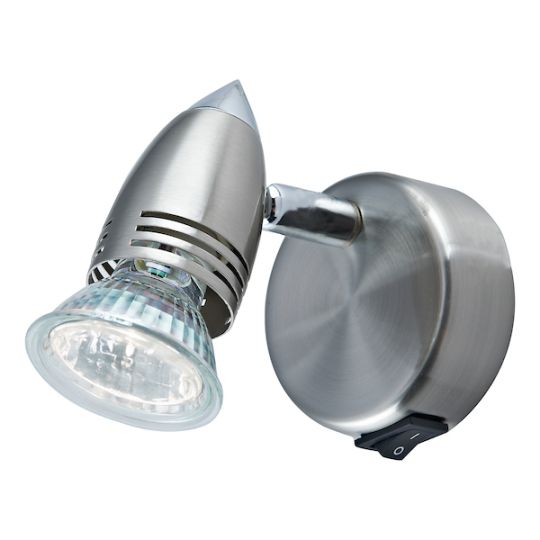 Dar Gemini Single Wall Spotlight Satin Chrome (Multipack)