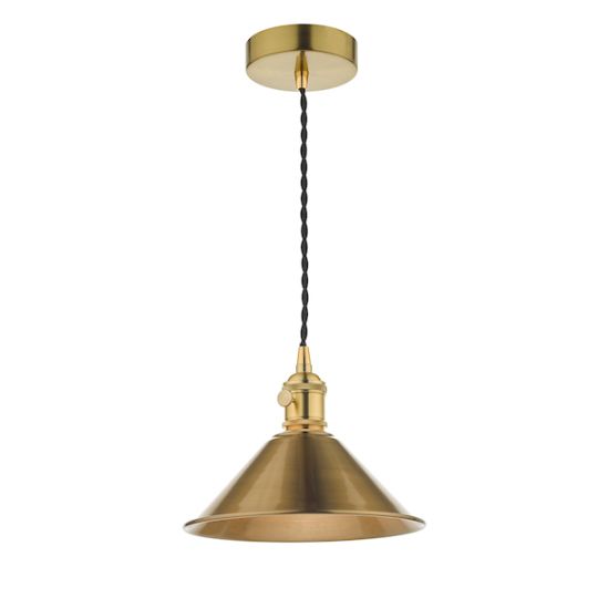 Dar Hadano Pendant Natural Brass With Aged Brass Shade