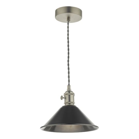 Hadano 1 Light Pendant Natural Brass With Olive Green Shade