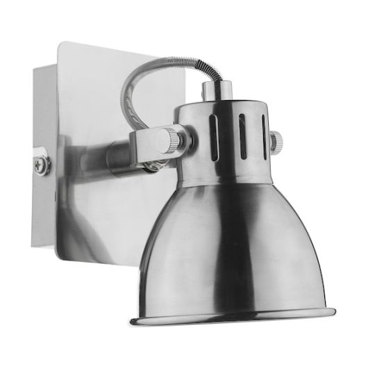 Dar Idaho Single Wall Spotlight Natural Chrome