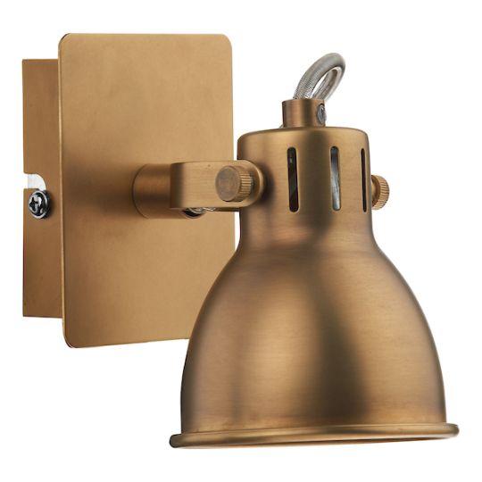 Dar Idaho Single Wall Spotlight Natural Brass