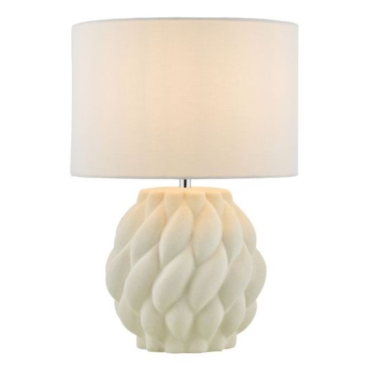 Dar Idonia Table Lamp White With Shade