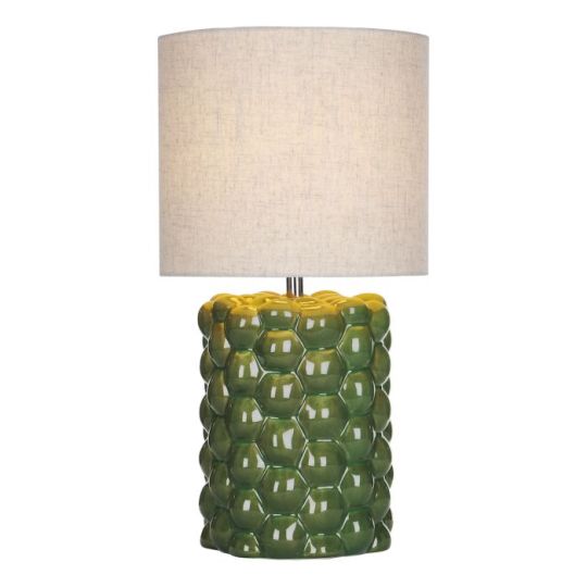 Dar Jayden Table Lamp Green Reactive Glaze With Shade