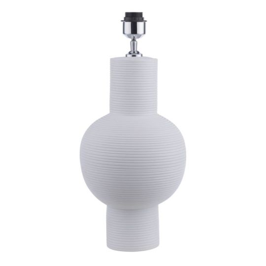 Dar Kiara Table Lamp White Ceramic Base Only