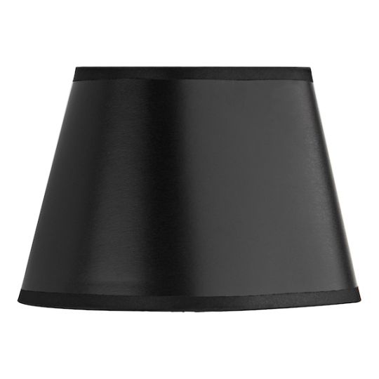 Dar Lexington Black Faux Silk Oval Shade 20cm