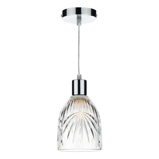 Dar Motif Easy Fit Pendant Clear Glass