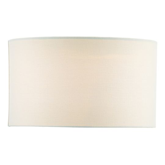 Dar Pyramid White Linen Drum Shade 35cm