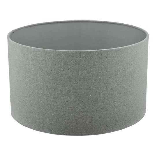 Dar Pyramid Grey Linen Drum Shade 35cm