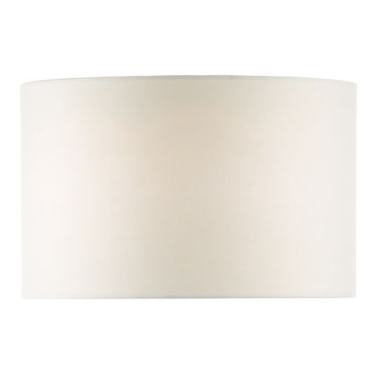 Dar Pyramid White Linen Drum Shade 46cm